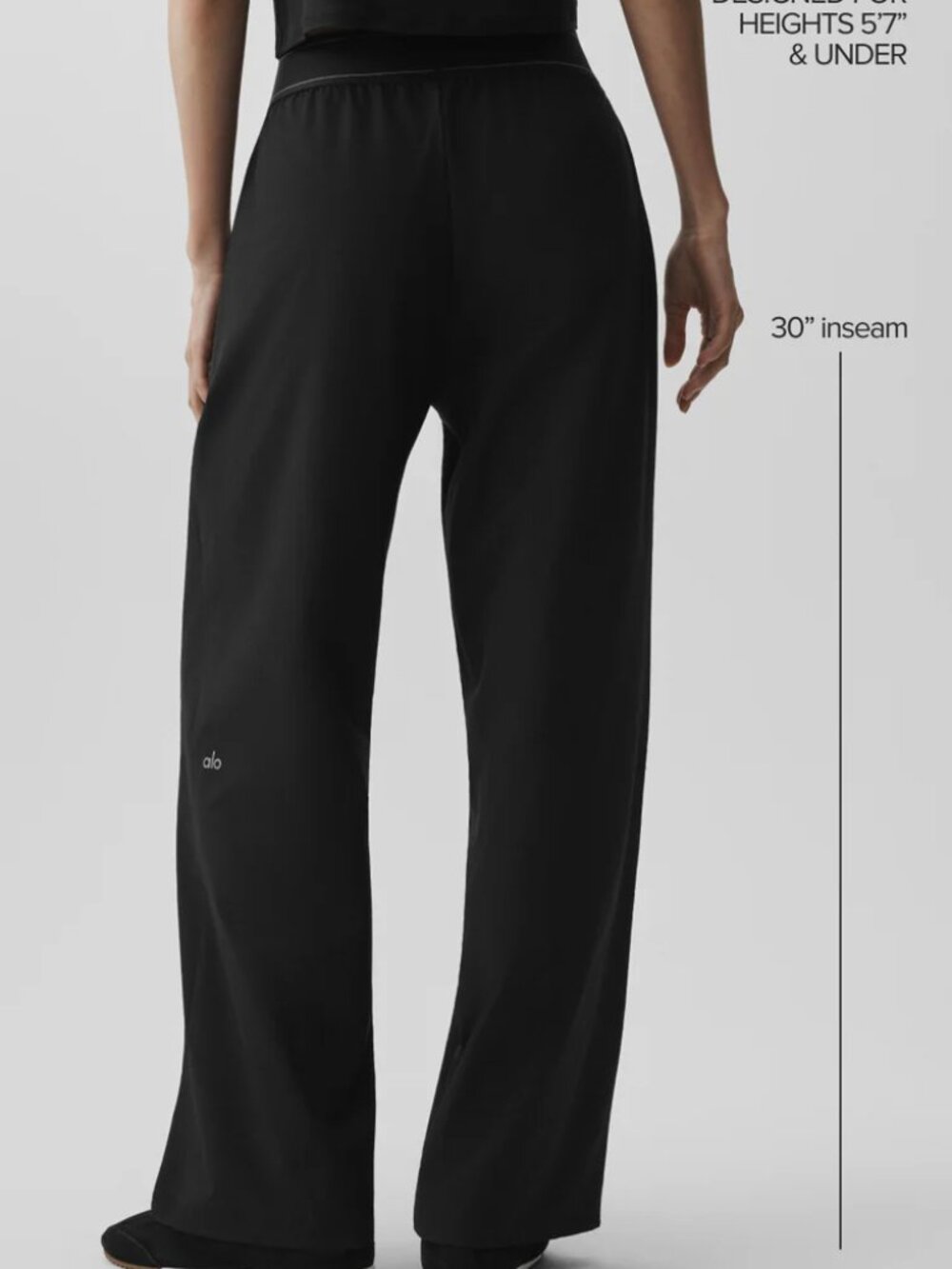Alo Yoga Black Suit Up Trouser🖤Minimalist Luxury Style🔥NWT(Regular 30" Inseam) - Picture 7 of 7